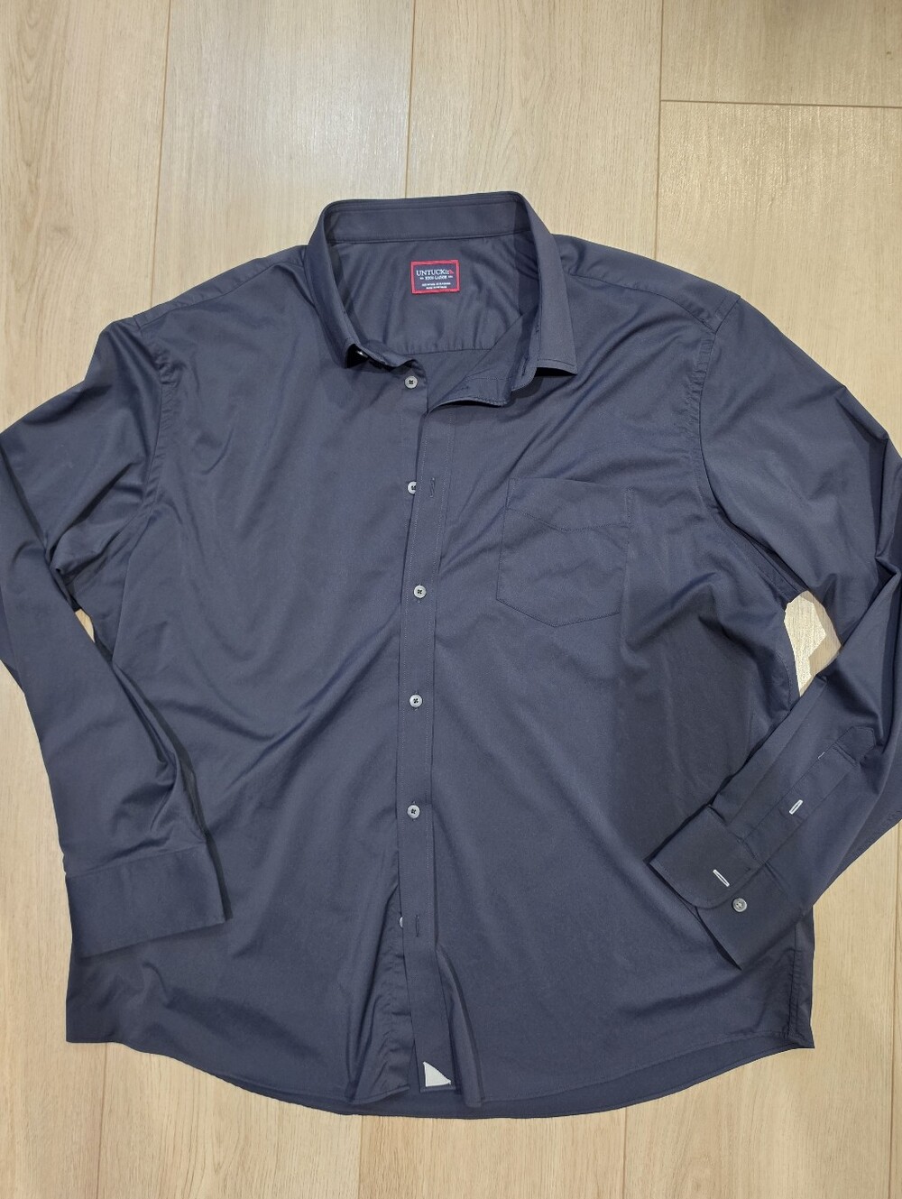 UNTUCKit Gironde Men’s Black Long Sleeve Button Down Shirt XXXL Large Regula